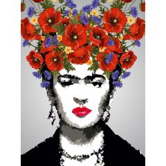 14117 - Sztuka Frida Kahlo Kwiaty Kobiecy Portret