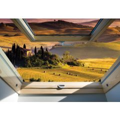 10411 - Widok z okna na krajobraz wiejski