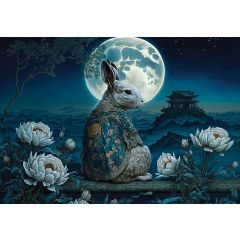 14674 - Sztuka orient królik księżyc