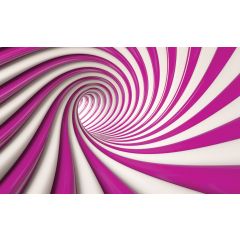 2147 - Biało-różowy tunel 3D